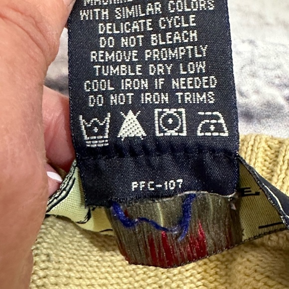 Vintage Men's Phat Farm Logo Sweater Size XL-Y2K 90's hip hop Streetwear Beige - Picture 7 of 13